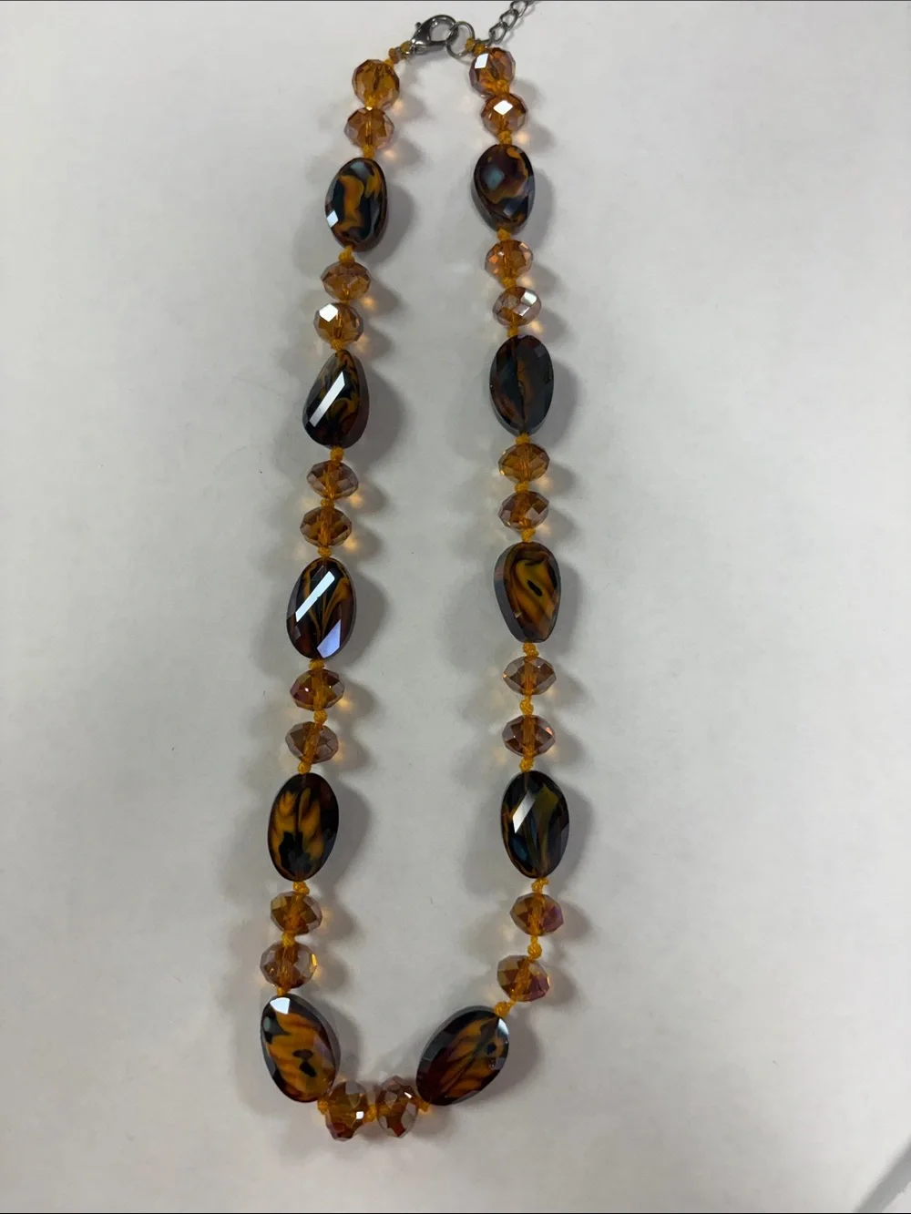 Amber Glass Bead Necklace - Women Jewelry